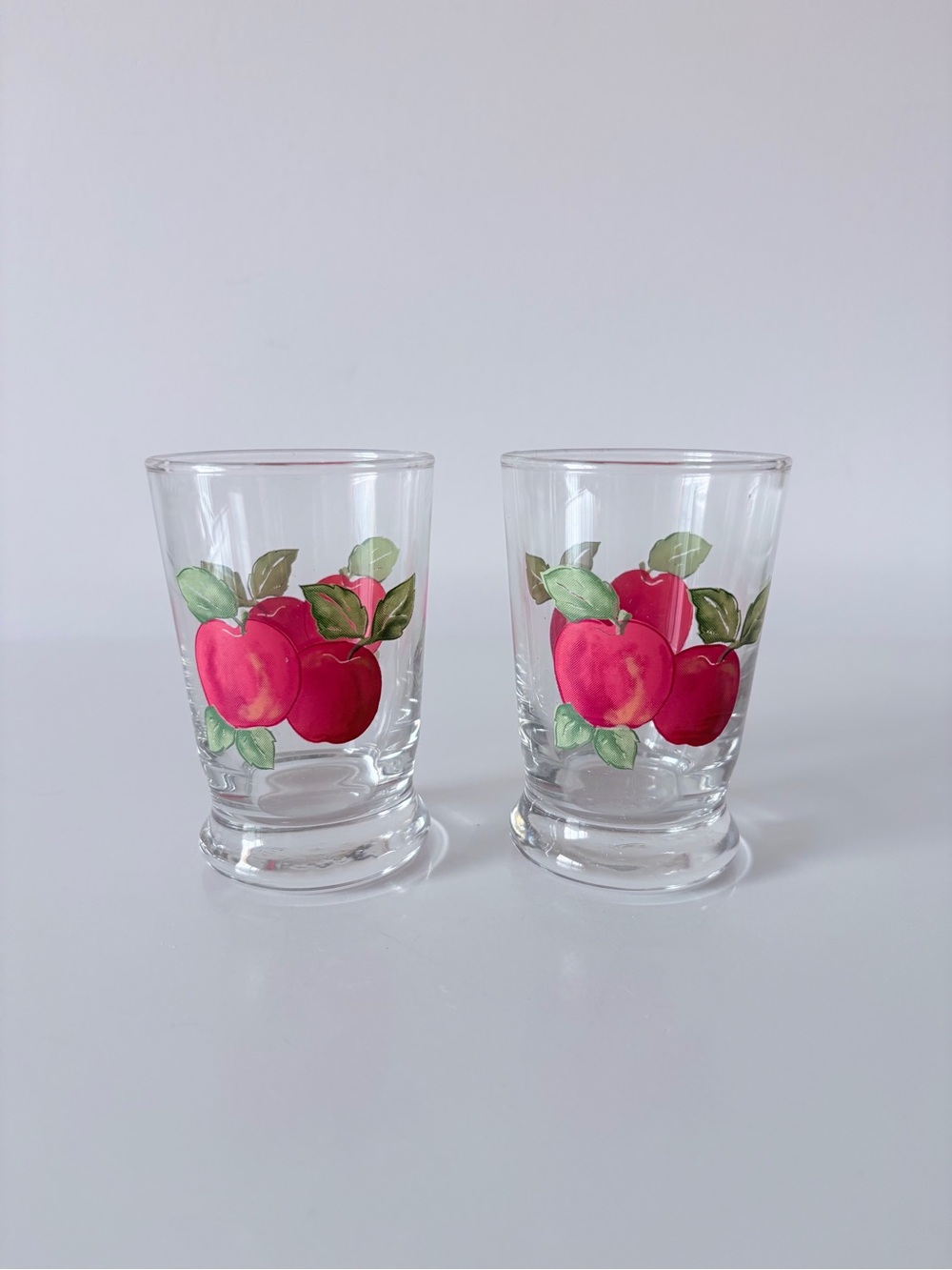 Pair of Libbey Glass Apple Juice Glasses